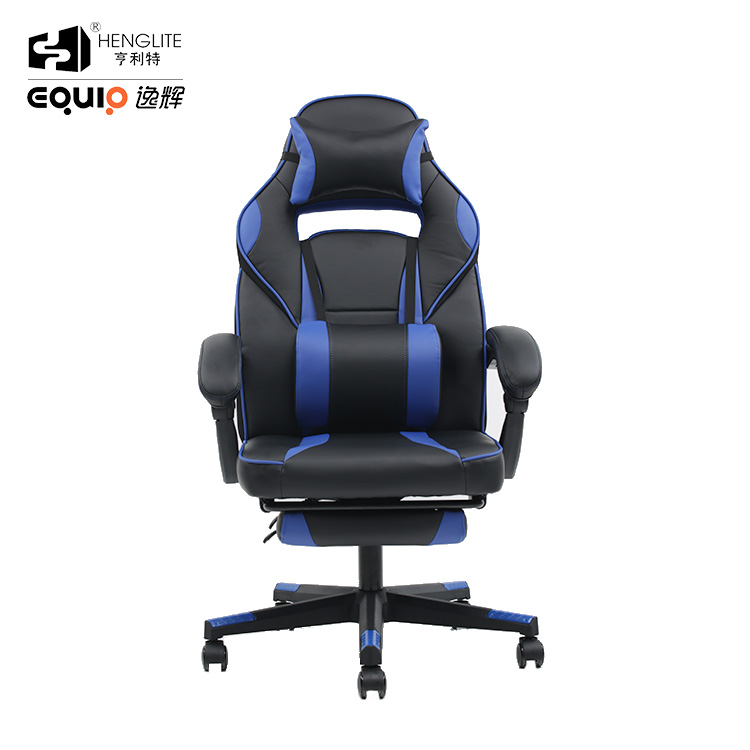 Plavo crna EQ5069 Ergonomska igraća stolica