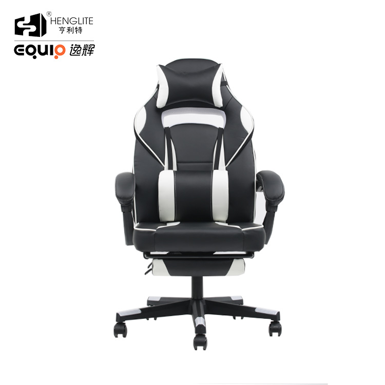 Bijelo crna EQ5069 Ergonomska gaming stolica